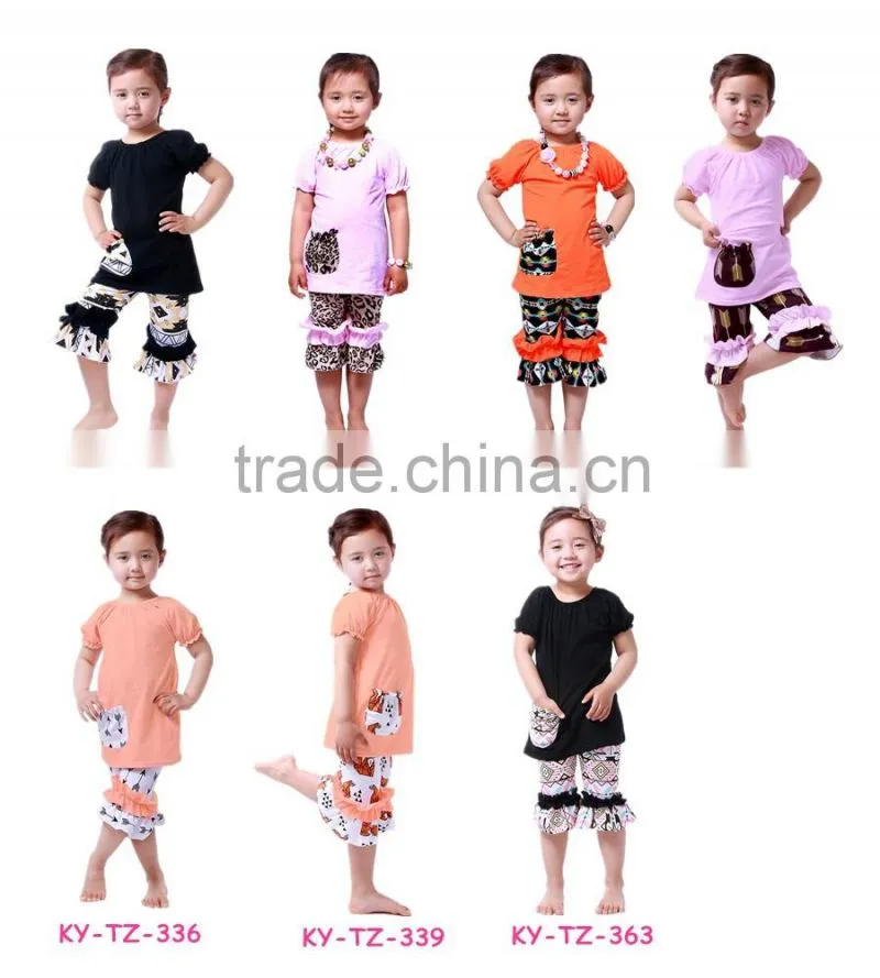 children clothing 2016 pink floral swing top set newborn baby clothes