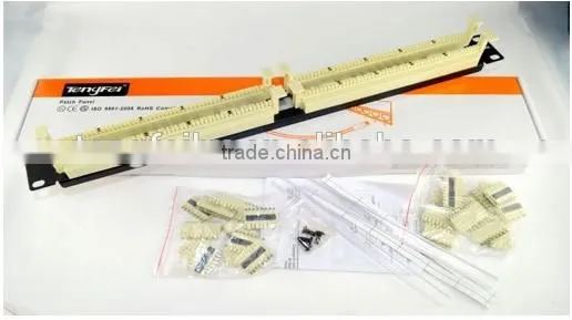 Telephone 50ports loaded Cat3 voice Patch Panel pass fluke