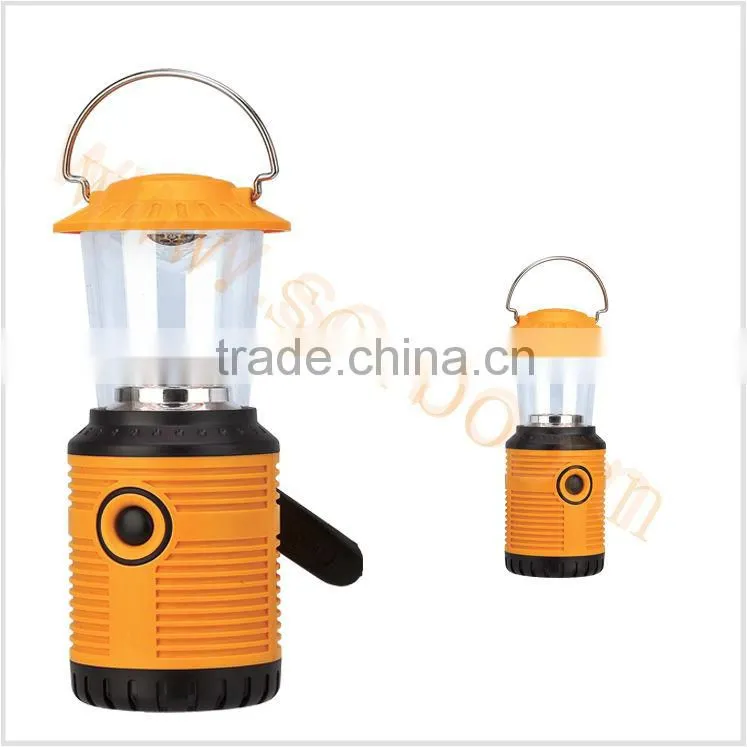 Emergency Hand Cranking LED hand lamp lantern for camping , hiking