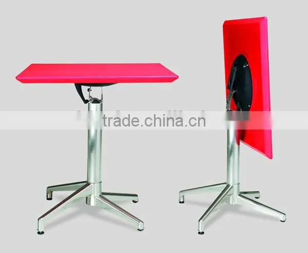 Wholesale Fashion Red plastic ABS square folding table, coffee table table (NH895)