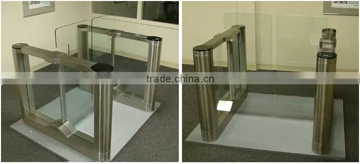 Speed fast gate with glass leaf height up to1.8m