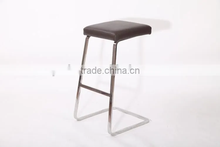 Solid stainless steel frame leather ergonomic four seasons barstool sale