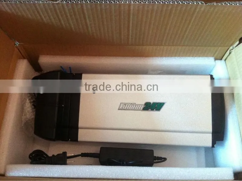 li ion battery pack 24v 10ah rear rack battery pack for electric bicycle
