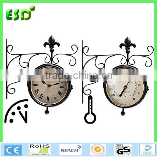 2015 double sided garden wall clock