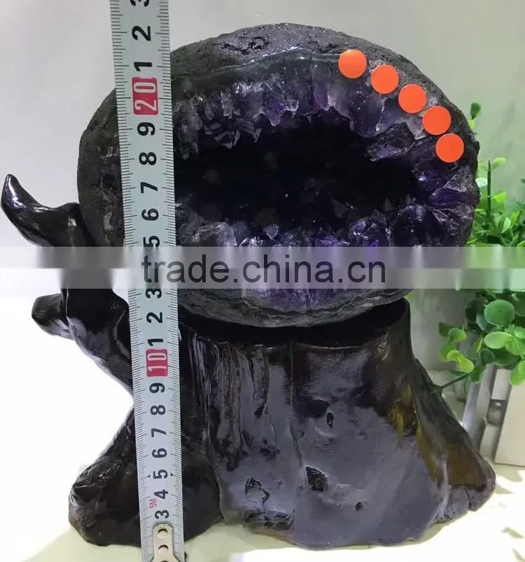 3.5kg Natural Brazil Dark Purple Amethyst Geodes for Decoration