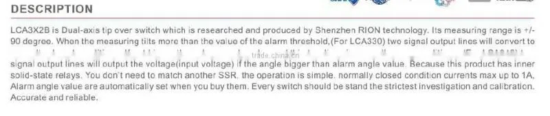 Cheap Price Level Sensor Switch Angle Inclination Control