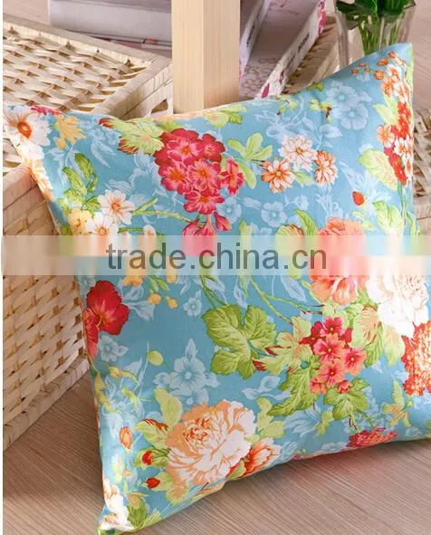 cotton cavas custom silk screen printed plain sofa cushion