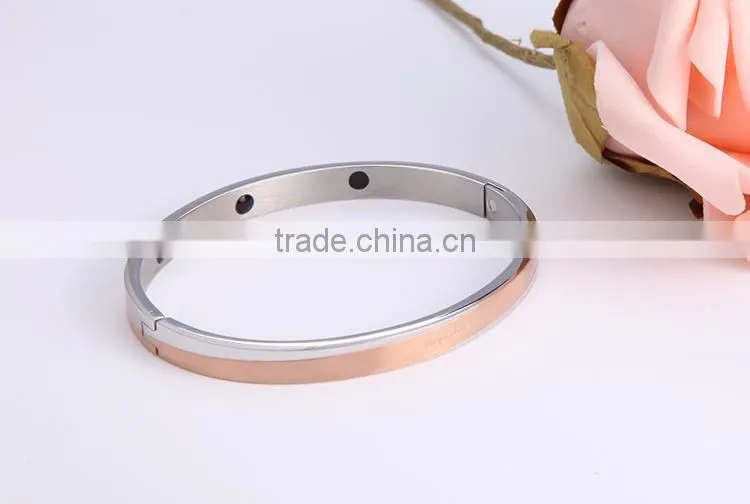 Noproblem P082 stainless steel tourmaline casual personalized fitness crystal energy bracelet