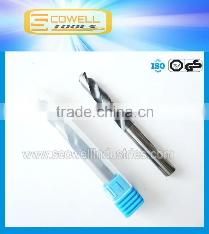 HRC 55 Tungsten carbide drill bits Micro Grain Altin coated for processing harder steel