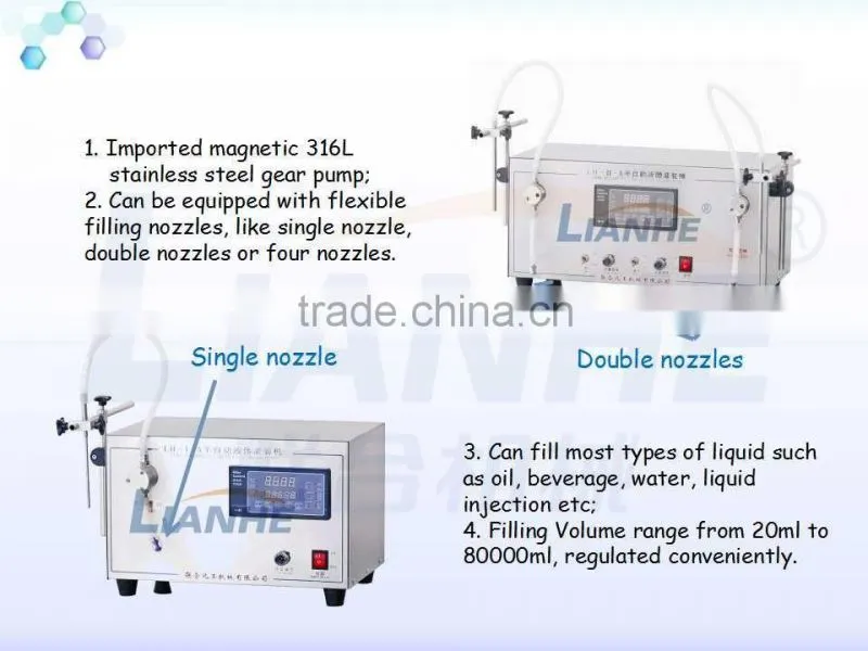 Small Digital Control Pump Liquid Filling Machine Oil Bottling Machine