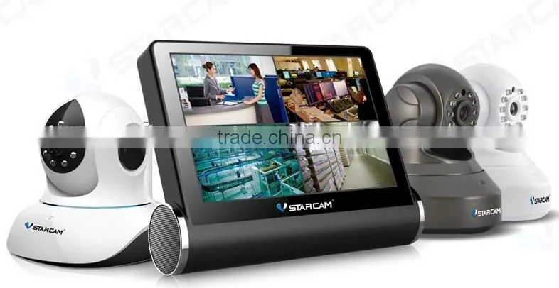 VStarcam HD 7 inch Touch Screen with indoor P2P IP Camera home security alarm system