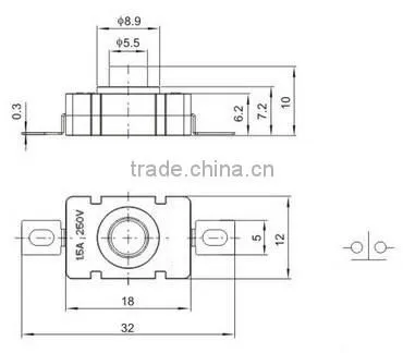 Flashlight button switch / tail switch / Central switch / self-locking key switch / ON-OFFswitch