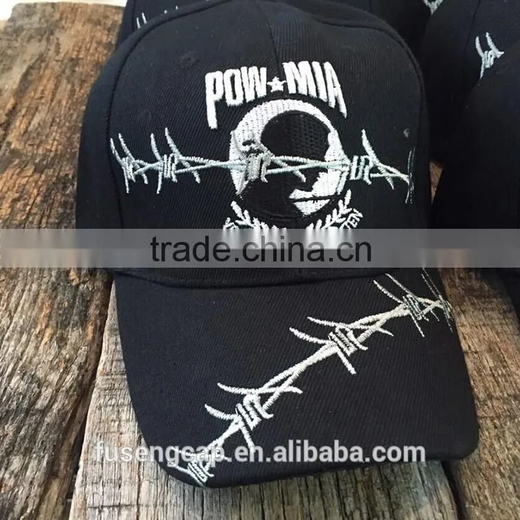 High Quality Custom 6 Panel Embroidered 100% Cotton Baseball Cap