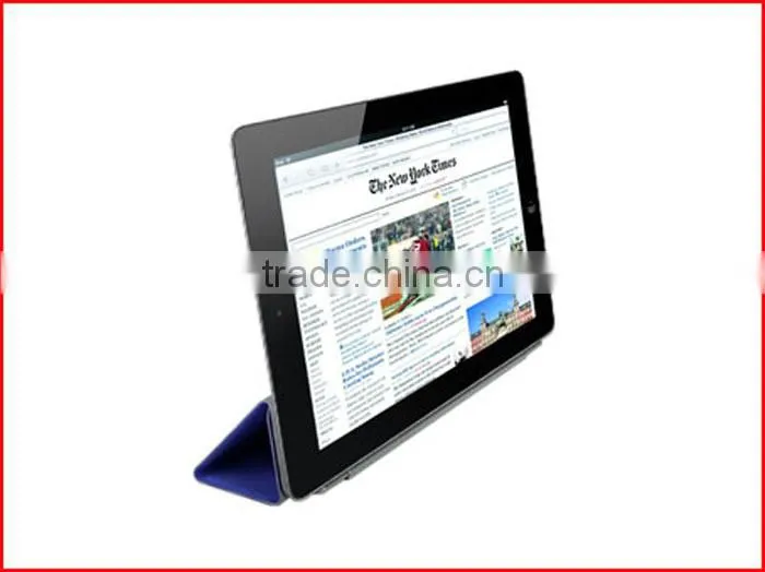 2015 fashion Waterproof belk leather smart cover cases for ipad 2 3 4 with high qulity PU lleather cover for ipad