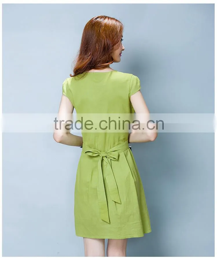 Cotton and linen dress