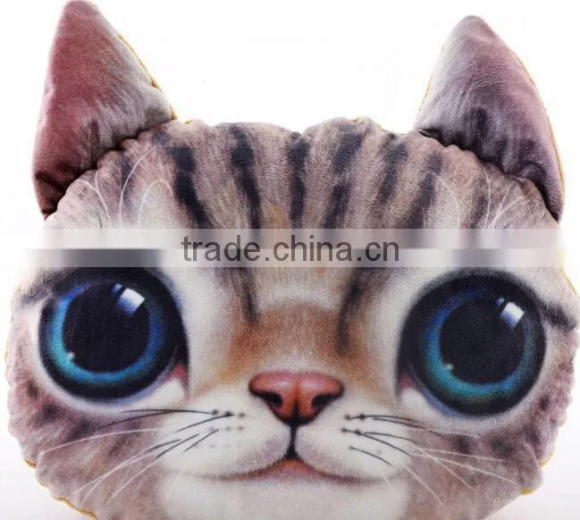 Aimigou plush animal shaped cat face pillows