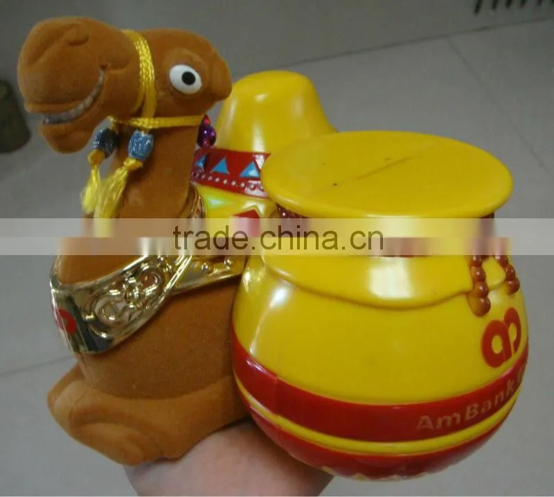 Camel shape kids atm tin savings money bank with lock