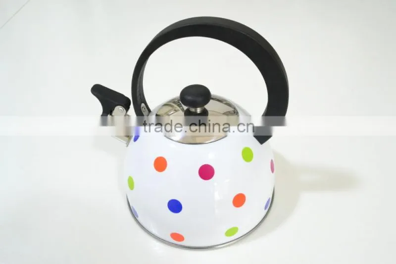 best quality hot sale colorful stainless steel whistling kettle