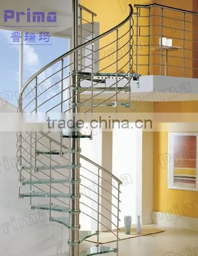 Modern handicap stair rails stainless steel staircase design