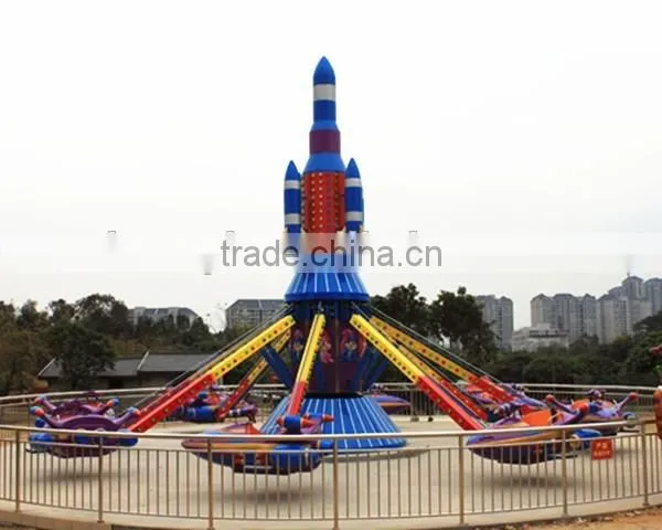 Kiddie Outdoor Playground Equipment 16 / 20 / 24 Seats Self Control Plane Rides Controllable Helicopter Rides