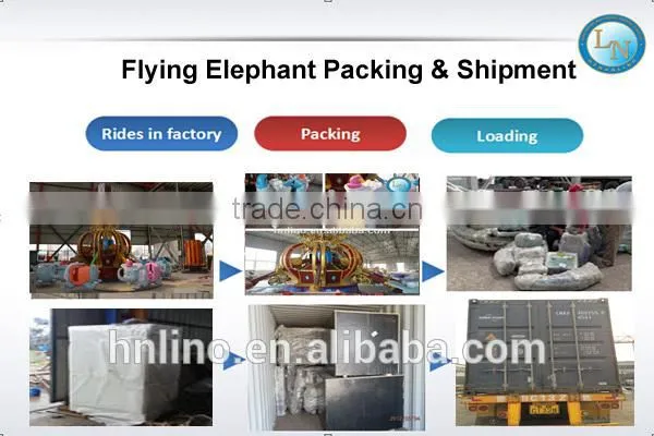 Kids Game! amusement park equipment flying elephant ride for sale
