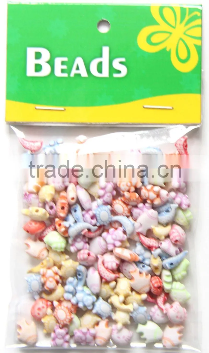 Hotsale New Fashion Plastic Sealife Beads for making bracelets and necklace