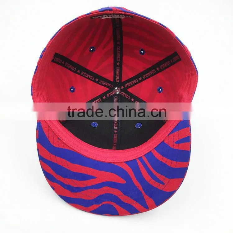 Custom design wholesaler 100% cotton twill printing snapback hat