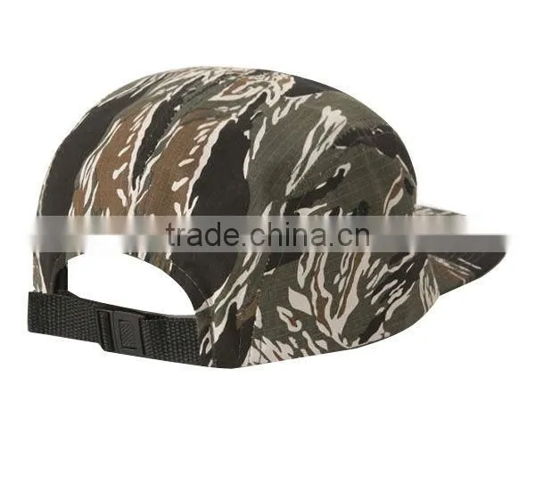 Wholesale high quanlity five panel cap camo flat bill cap camo 5 panel cap