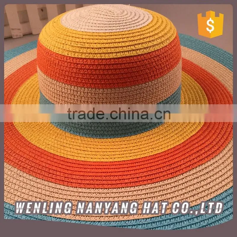 Fashion Summer Beach Hat Wide Large Brim Floppy Sun Hat Straw Cap