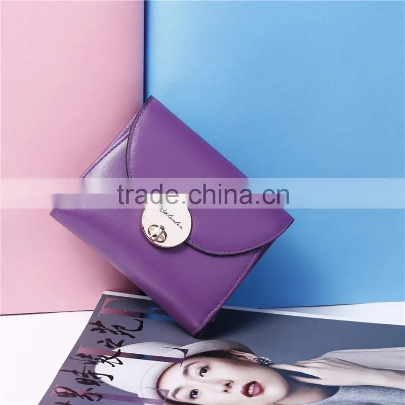 Custom Logo Leather Wallets Women Purse with Card Holder Slot
