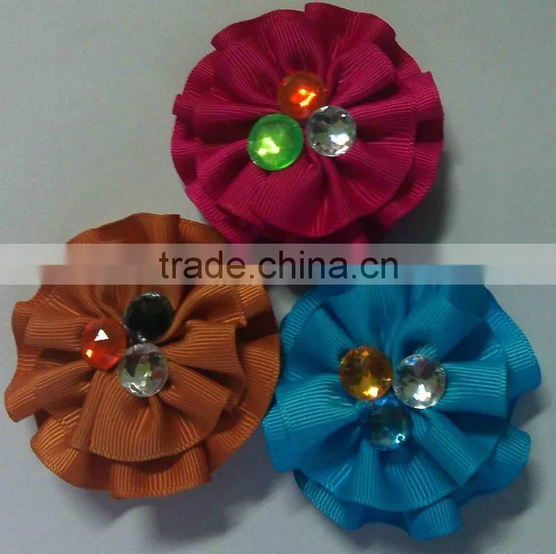 satin ribbon artificial flower for dress