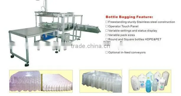 Bagging machine for empty bottle