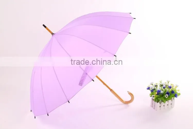 16k wood umbrella manual open umbrella windproof umbrella waterproof umbrella made by chinese umbrella manufacturer parasols