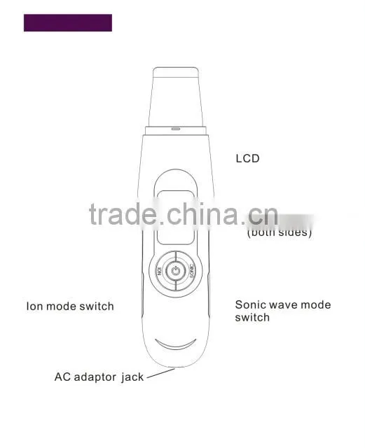 AYJ-H100D(CE) Mini home use skin peeling ultrasonic skin scrubber