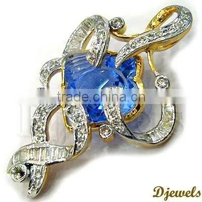 Diamond Gold Pendant set,Diamond Jewelry,Ladies Diamond Jewelry