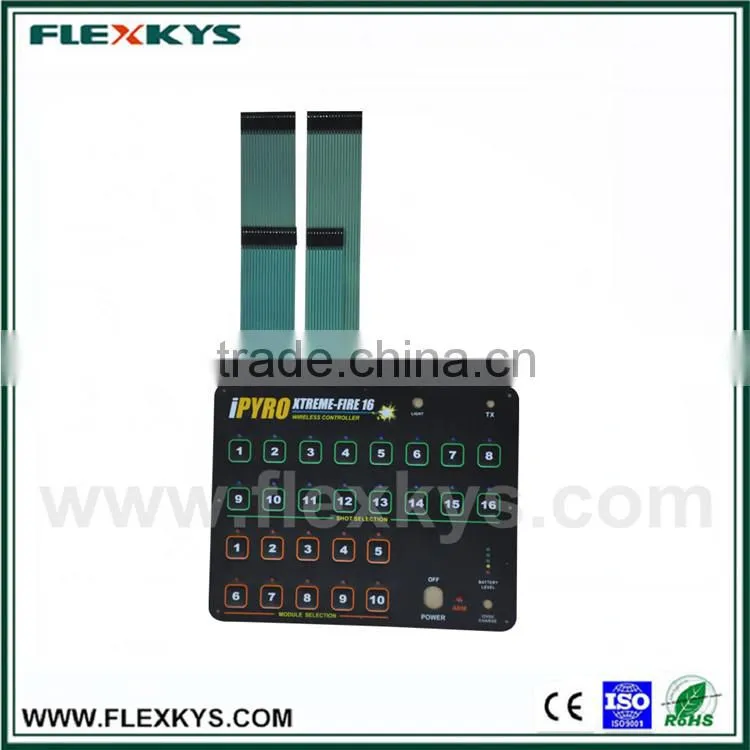 double circuits membrane switch with LED lights