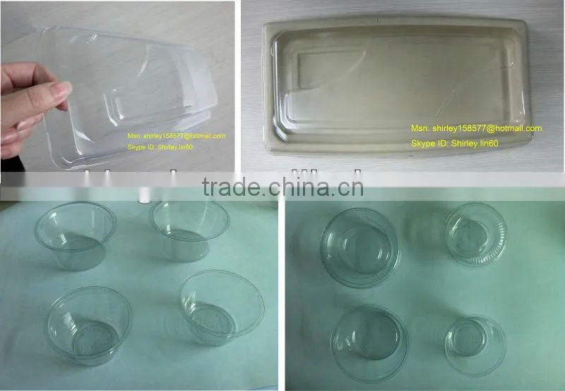 Ice cream cups with lids plastic thermoforming machine