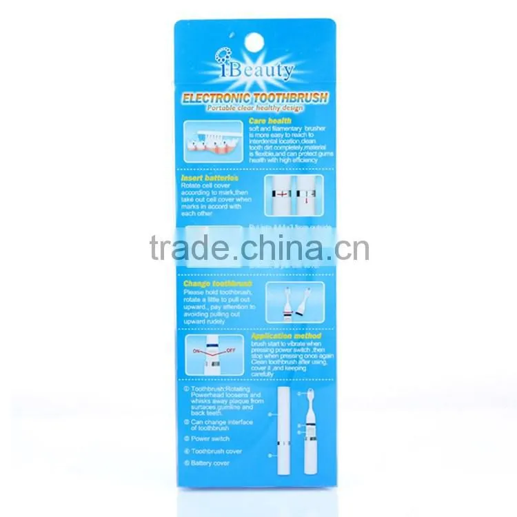 Dental care ultrasound electric toothbrush with two brush heads
