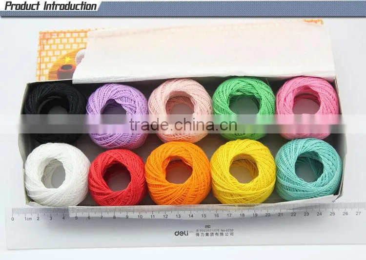 high quality cotton pearl ball thread in paper box