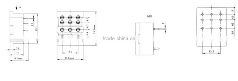 HEIGHT Hot Sale PY11B Relay Socket / 11pin Relay Socket/General relay socket with High Quality Factory Price