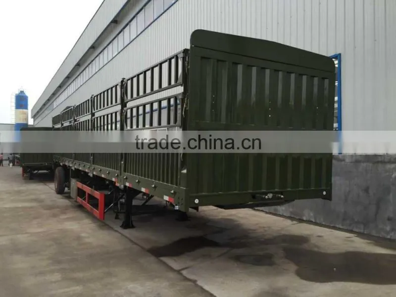 Sino truck Sitong tri-axle stake semi trailer truck trailer