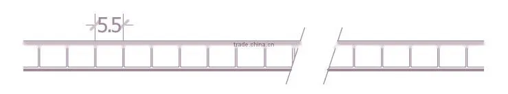 Haining UV blocking 6mm Polycarbonate Hollow Sheet