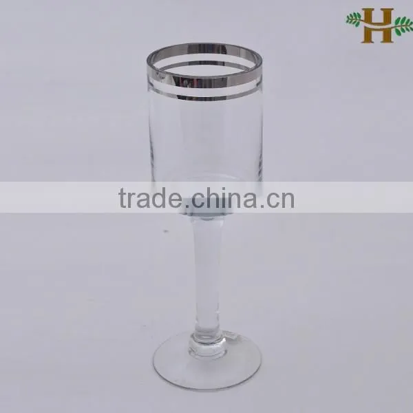 Handmade Quality Long Stemmed Wedding Decorative Glass Candle Holder