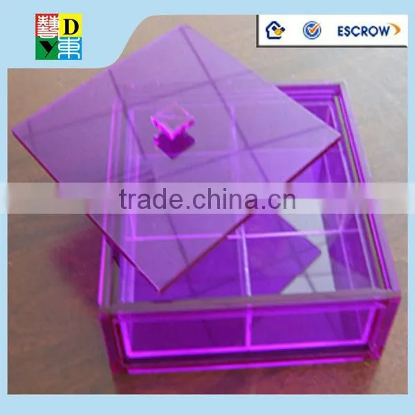 2015 modern customized Acrylic wall mounted storage box/custom printed acrylic free stand storage box for jewelry made in China