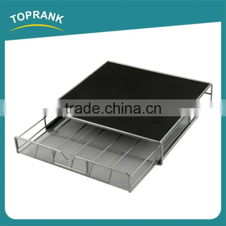 36pcs Coffee Pod Stand Black Metal Storage Drawer Holder for Coffee Capsules