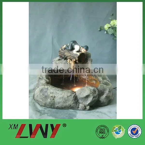 New design outdoor decoration countryside resin pool fountain