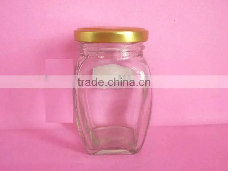 glass pickles jars with metal cap, glass pickles container