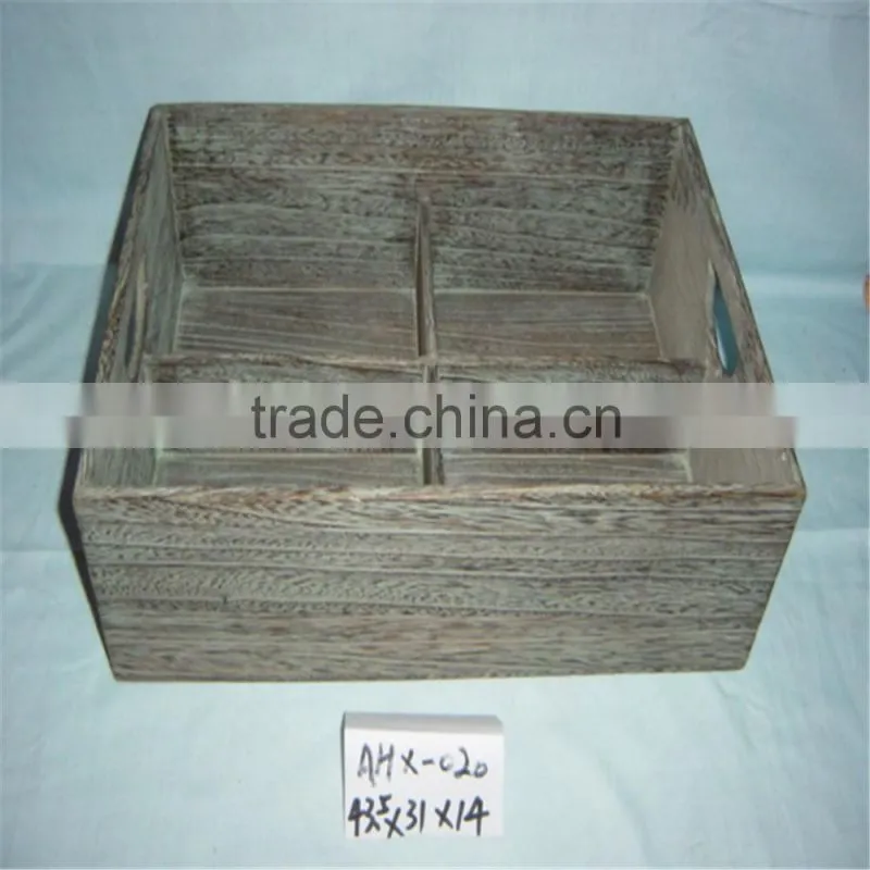zakka wooden flower hollow out serving trays for food