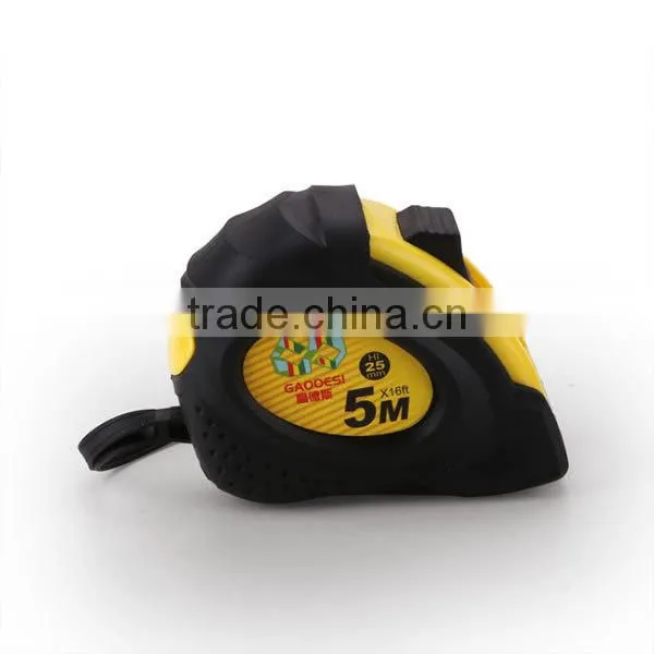 5m stainless steel measuring tape with rubber coated