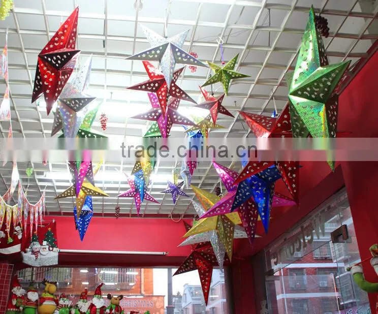 Christmas hanging ornament paper christmas hanging five star wholesale